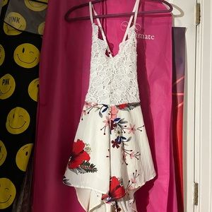 floral romper adjustable straps